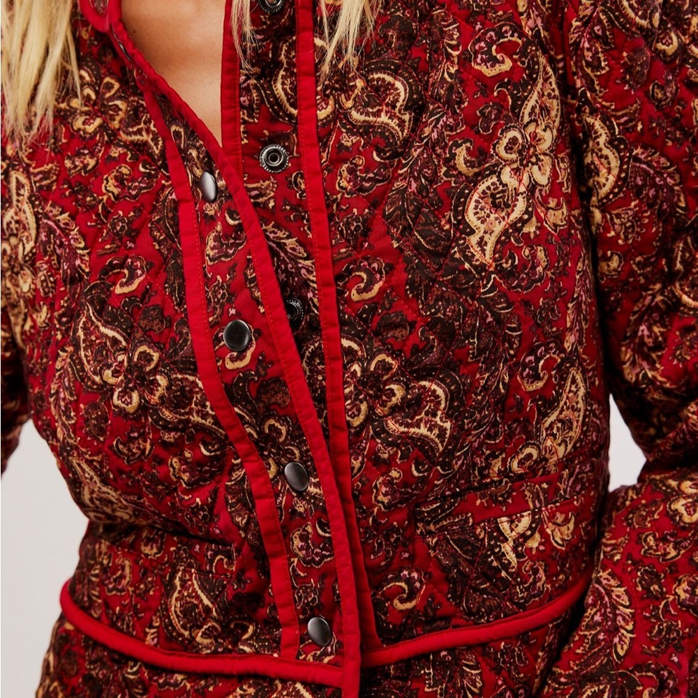 NWT Free People Quilted Paisley Blazer - Picture 3 of 11